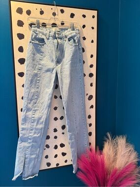 Abercrombie & Fitch Light Blue Flare Jeans with Front Seam